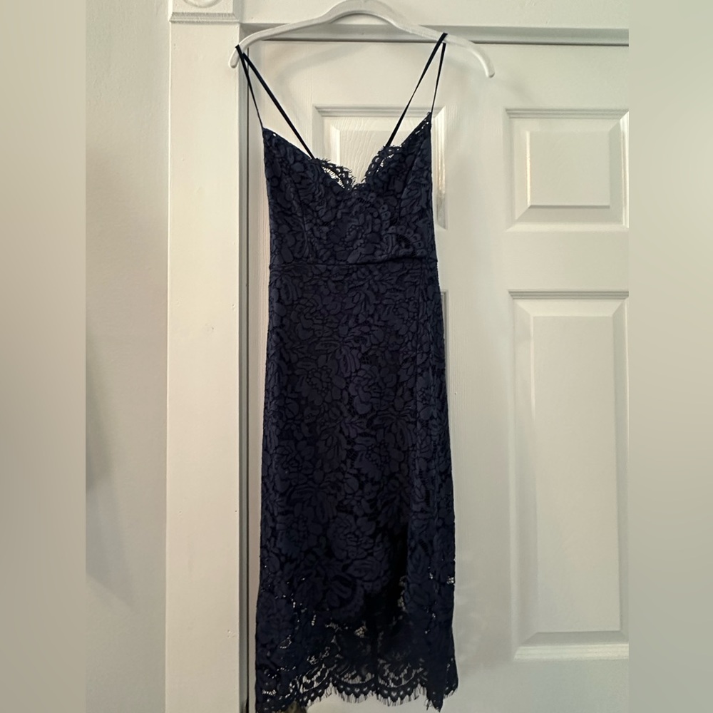 Lulus Flirting with Desire Navy Blue dress
